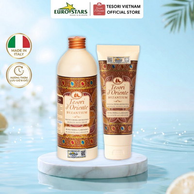 Sữa Tắm Nước Hoa Tesori D'Oriente Hy Lạp Cổ Đại 500ml/250ml Nhập Khẩu Ý (KÈM VÒI)  - Lưu Hương Sang Trọng, Dưỡng Ẩm Sâu