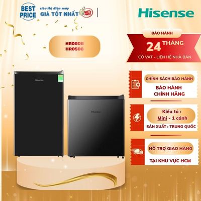 Tủ lạnh mini Hisense 45L–94L HR09DB | HR05DB nhỏ gọn, tiết kiệm điện, có ngăn đông