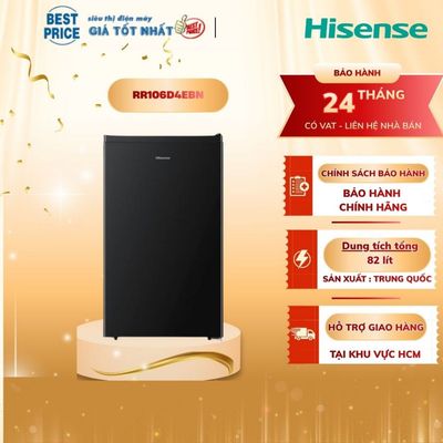 RR106D4EBN Tủ lạnh mini Hisense 82 lít RR106D4EBN