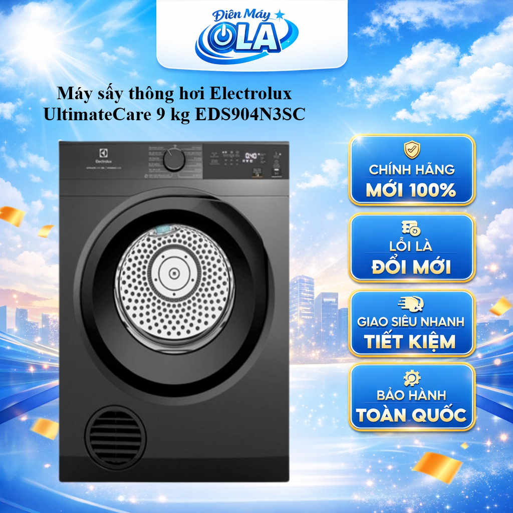 (HCM) - EDS904N3SC - Máy sấy thông hơi Electrolux UltimateCare 9 kg EDS904N3SC