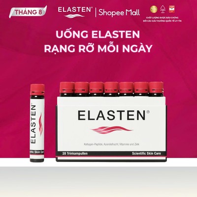 Collagen Elasten Hộp 28 ống x 25ml - Giúp Da Căng Mịn, Chống Lão Hóa, Tóc Chắc Khỏe