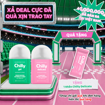(SẠCH THOÁNG DỊU NHẸ)Dung dịch vệ sinh Chilly Gel/Delicato 200ml sạch thoáng hàng ngày dịu êm cho da