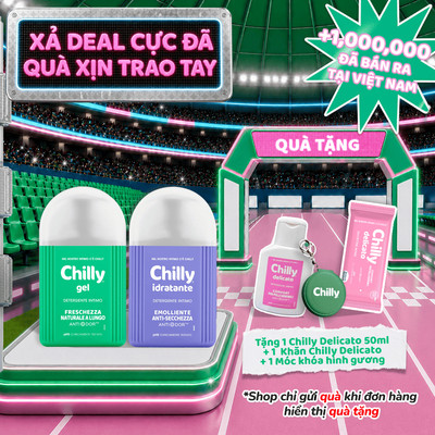 (SẠCH MÁT CẤP ẨM) Combo 2 dung dịch vệ sinh Chilly 200ml hạ nhiệt sảng khoái, hỗ trợ ngừa khô hạn