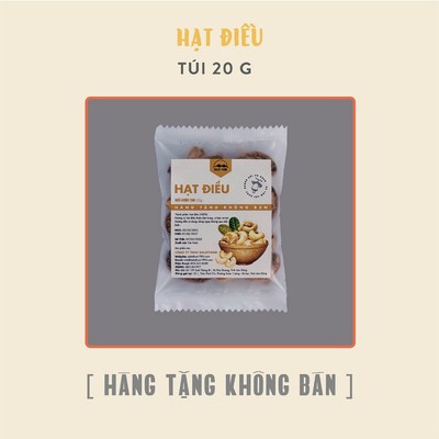[HÀNG TẶNG] Hạt Điều DalatFarm - Túi 20g