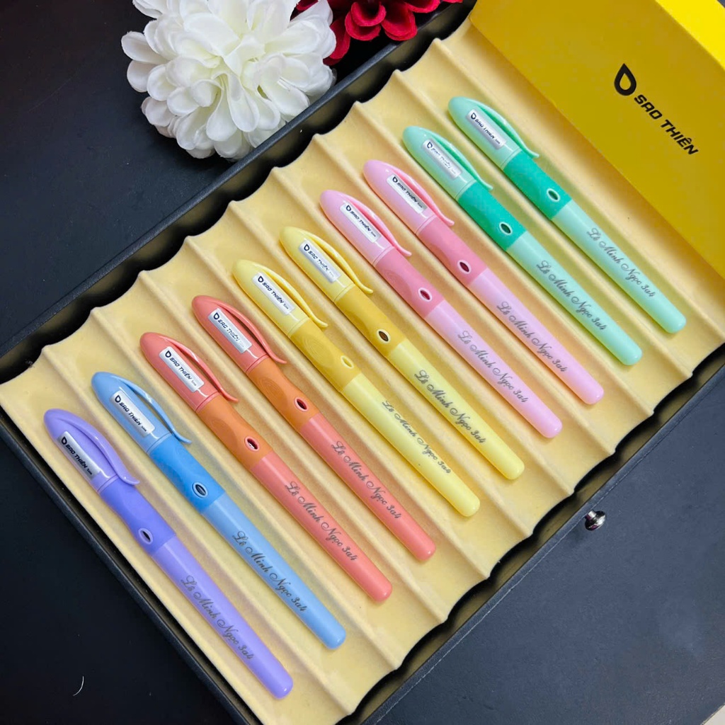 Bút mực Sao Thiên S208 ngòi bi êm trơn có đệm cầm bút chuẩn vừa tay học sinh lớp 1-2-3