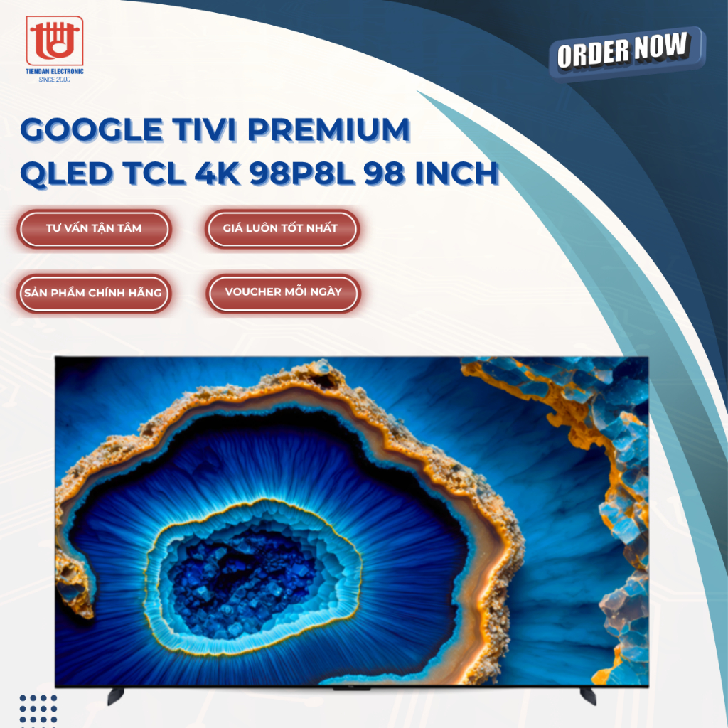 TCL Google Tivi QD-Mini LED 4K 98 inch 98P8LS