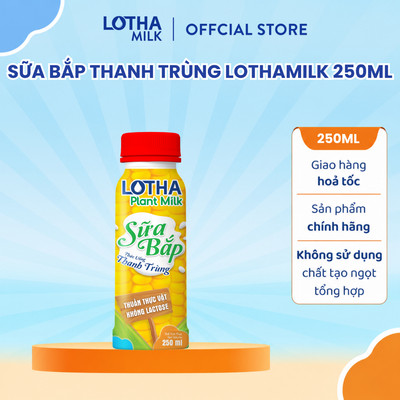 Sữa Bắp Thanh Trùng Lothamilk Chai 250ml