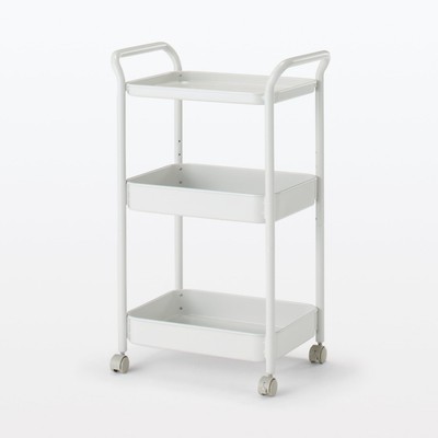 MUJI Kệ Thép Đa Năng Có Bánh Xe (49.5x32.5x80cm)
