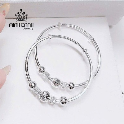 Vòng Bạc Chuỗi Bi Cho Bé - Minh Canh Jewelry