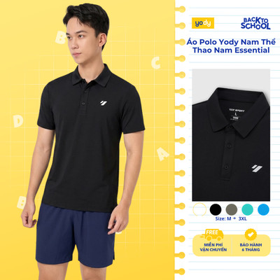 Áo Polo Yody Nam Thể Thao Essential áo thun mềm mại co giãn MAPO26A036