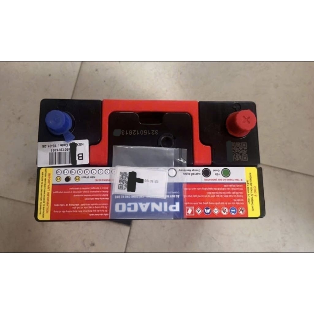 Acquy khô PINACO chính hãng vinfast 12V - 45AH