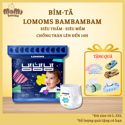 Tã/bỉm Lomoms BamBamBam, bỉm đêm cao cấp Hàn Quốc đủ size cho bé từ 3 - 25kg