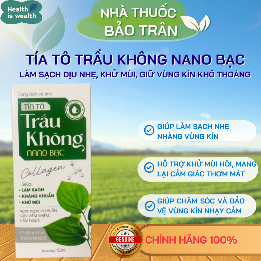 DDVS Phụ Nữ Tía Tô Trầu Không Nano Bạc Xanh Lá SJK 150ml – Làm Sạch Dịu N/hẹ, Khử Mùi, Giữ Vùng Kín 