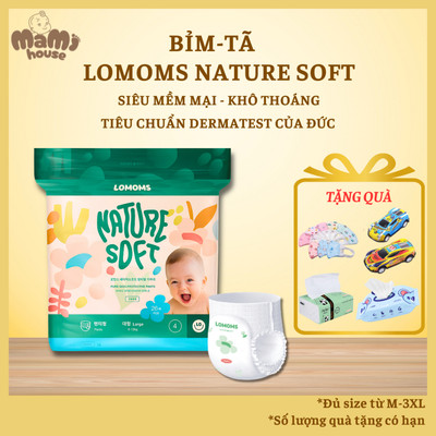 [Kèm Quà] Tã/bỉm Lomoms Nature Soft Ngày và Đêm Premium Hàn Quốc đủ size từ NB đến 3XL