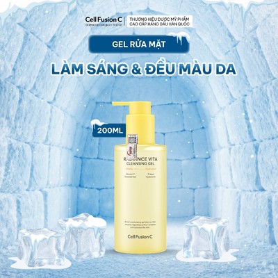 Gel Rửa Mặt Làm Sáng Và Dưỡng Ẩm Da Cell Fusion C Radiance Vita Cleansing Gel 200ML