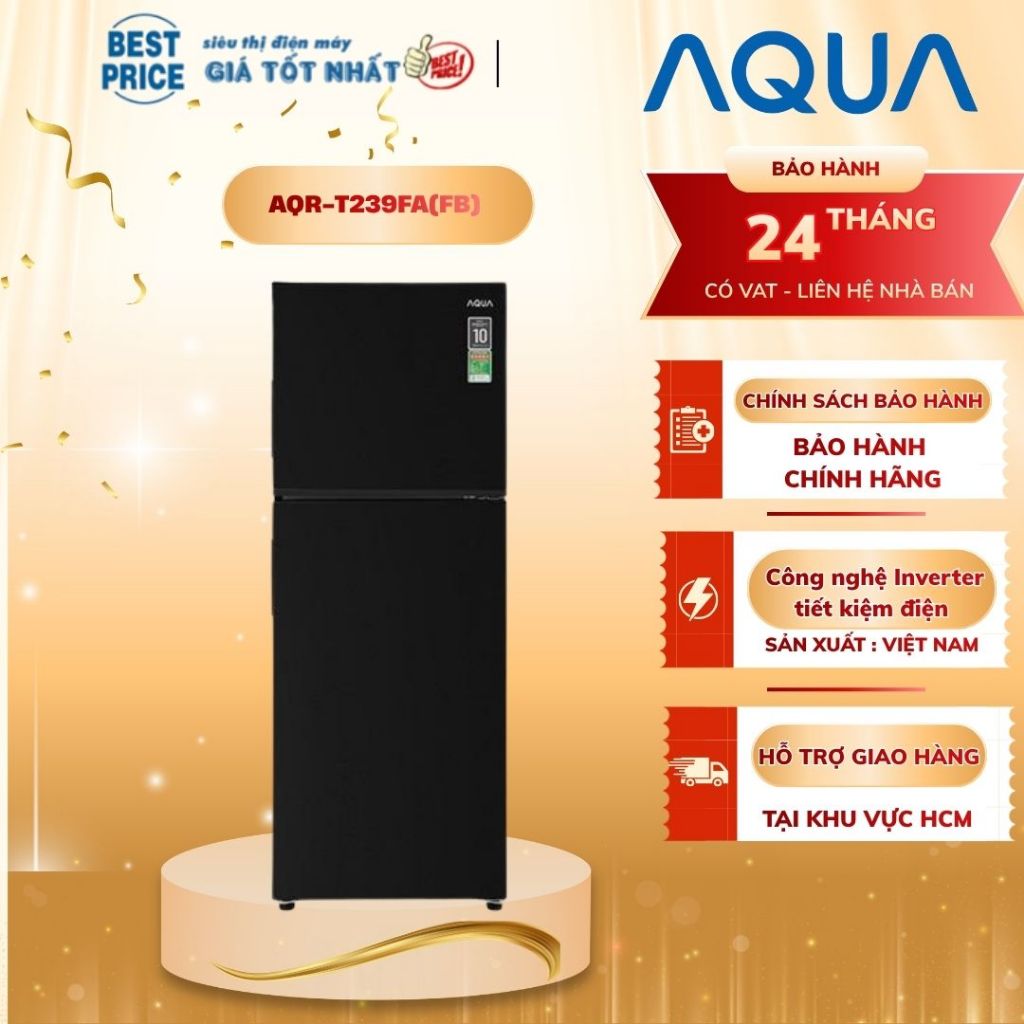 AQR-T239FA(FB) Tủ lạnh Aqua Inverter 212 lít AQR-T239FA(FB) - Hàng chính hãng