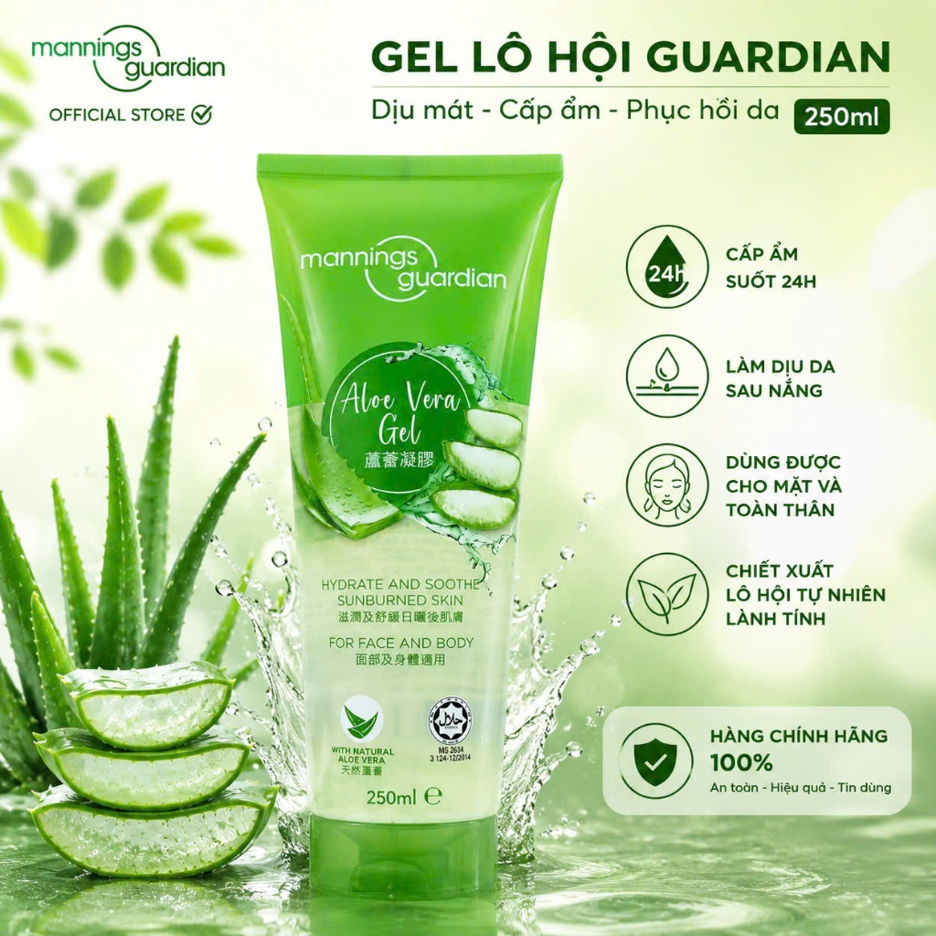 [Chính Hãng] Gel Dưỡng Da Lô Hội Guardian Aloe Vera Gel Malaysia
