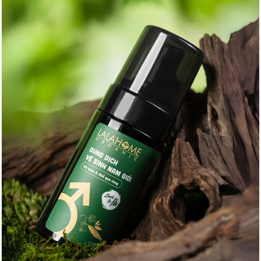 Dung dịch vệ sinh nam giới LalaHome Organic từ trà xanh & khổ qua rừng – Tạo bọt