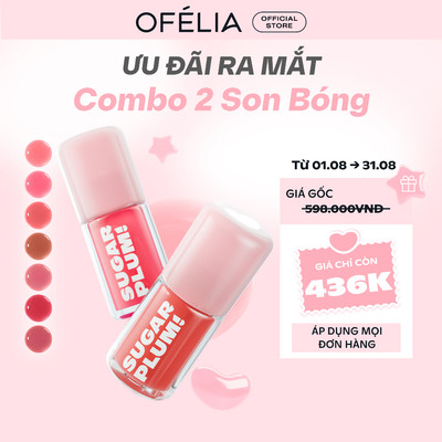[LS] Combo 2 Son Bóng Dưỡng Môi Mọng Ẩm Mềm Xinh, Nhẹ Môi Không Dính, Màu Trong Trẻo SUGARPLUM Delish Lip Oil (3.4g x 2)