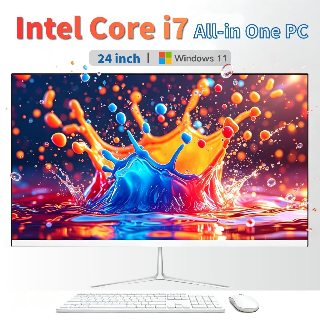 All in One computer 24/22 inches, Intel Core i7 high-performance processor, keyboard and mouse included,with Win11/MS