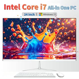 All in One computer 24/22 inches, Intel Core i7 high-performance processor, keyboard and mouse included,with Win11/MS