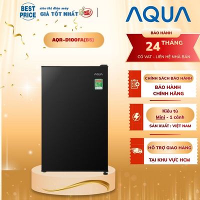 AQR-D100FA(BS) Tủ Lạnh Aqua – 90 Lít, Ngăn Đá Riêng, Thiết Kế Nhỏ Gọn, Tiết Kiệm Điện AQR-D100FA(BS)