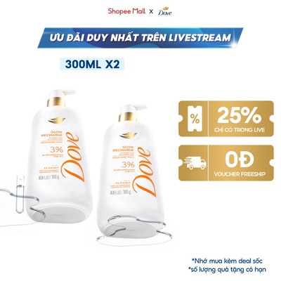 [LIVE] Combo 2 Sữa tắm Dove Serum Dưỡng Da Nâng Cao 300ml