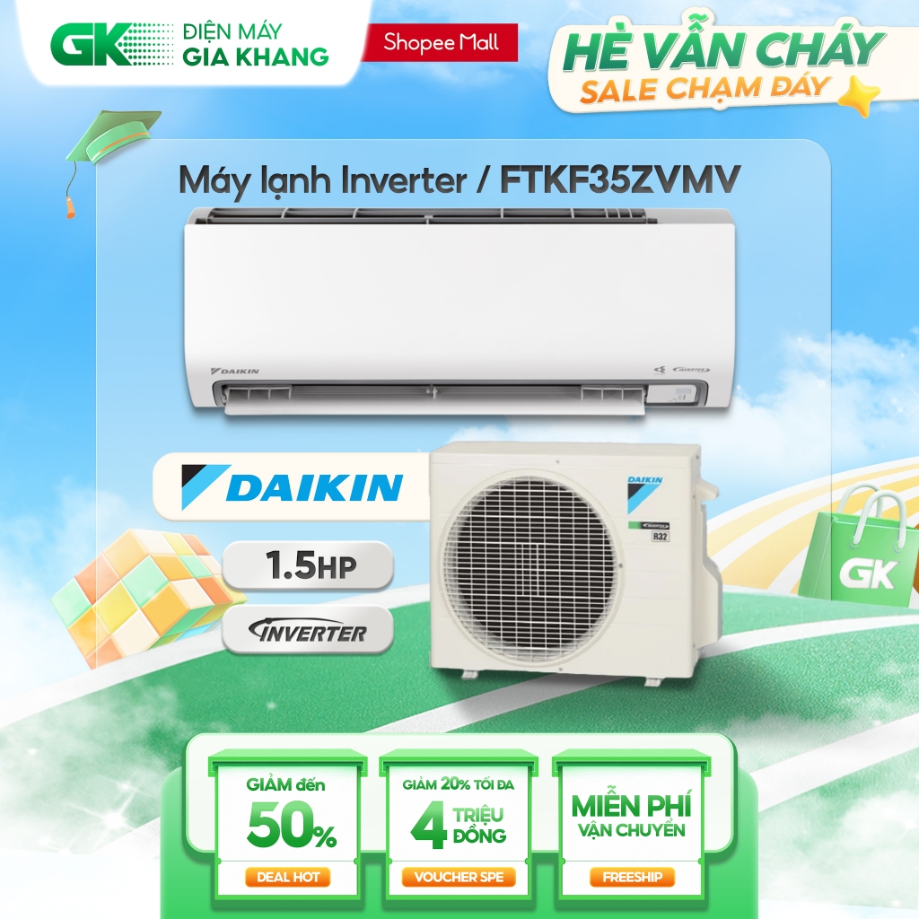 [Phí Lắp đặt 0Đ HCM] FTKF60ZVMV | FTKF50ZVMV | FTKF25ZVMV | FTKF35ZVMV Máy Lạnh DAIKIN Inverter