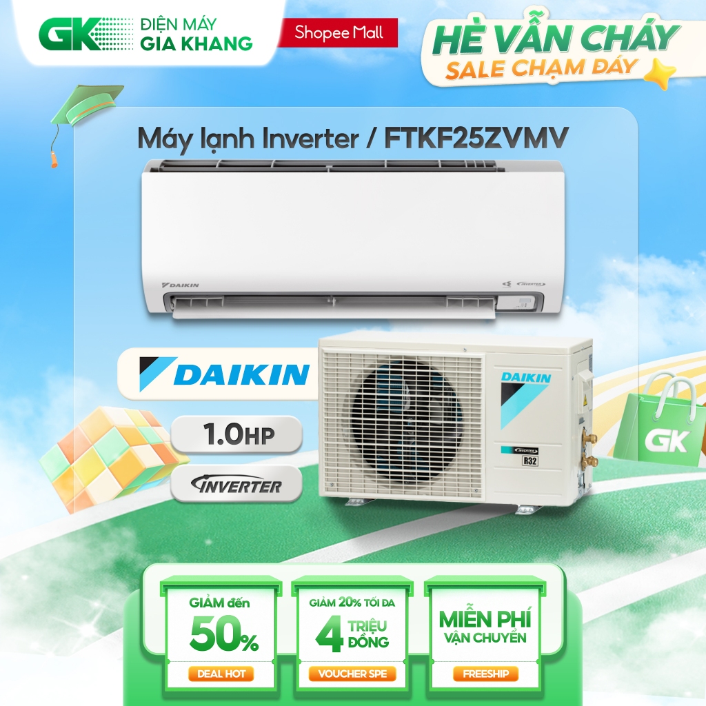 [GIAM300] FTKF25ZVMV | FTKF35ZVMV | FTKF50ZVMV | FTKF60ZVMV | FTKF71ZVMV - Máy Lạnh DAIKIN Inverter 