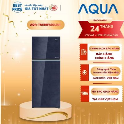 AQR-TA518FA(GL)U1 Tủ lạnh Aqua – 455 lít, mặt gương sang trọng, tiết kiệm điện, làm đá tự động