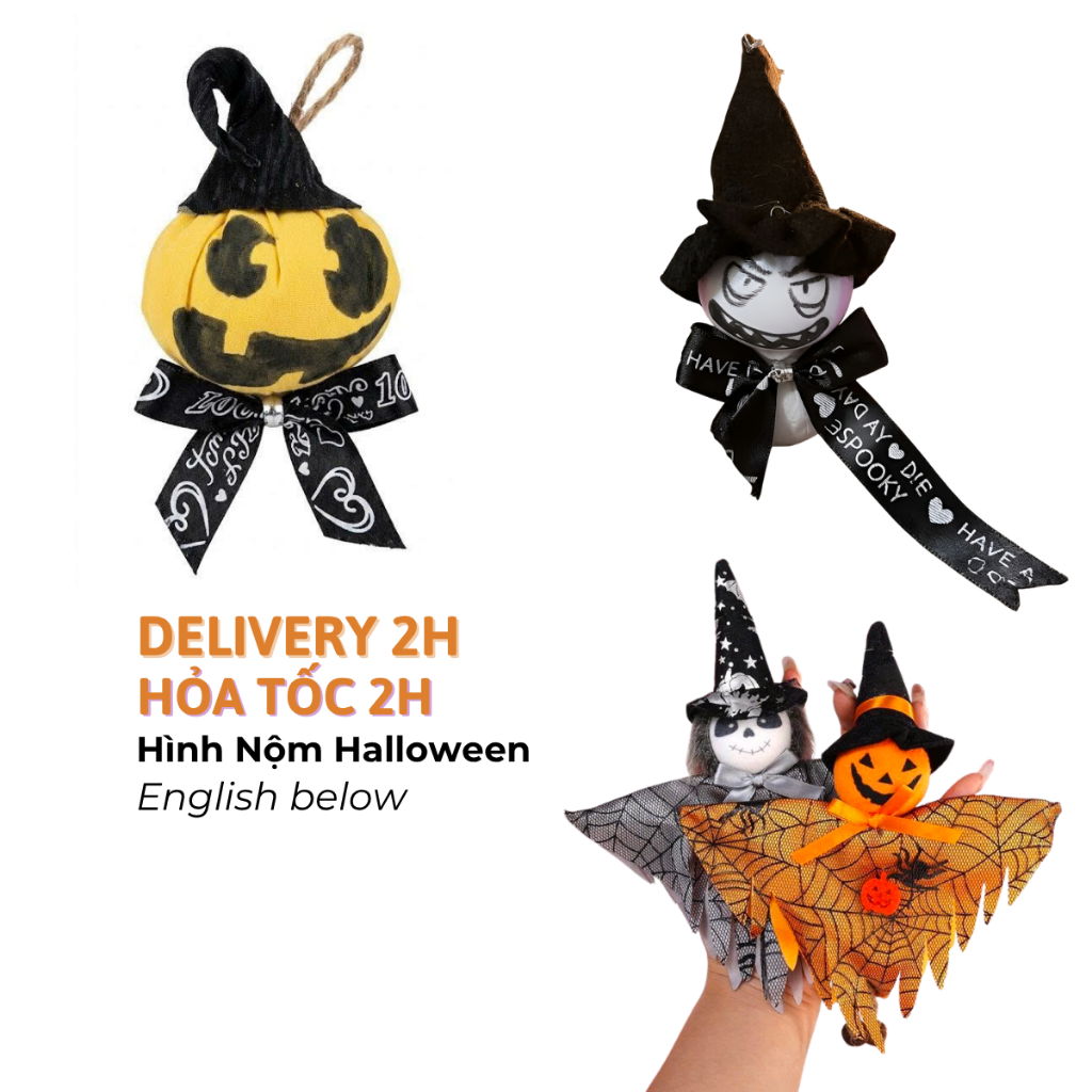 Hình Nộm Treo Trang Trí Halloween Nhiều Mẫu, Hình Nộm Bù Nhìn Phụ Kiện Nhà Ma - Halloween Decor BBHL