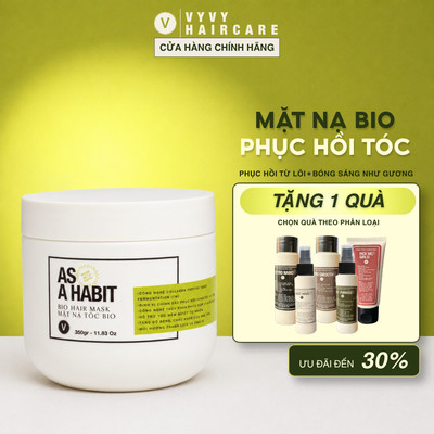 [AAH] Kem ủ tóc tráng gương phục hồi hư tổn từ lõi với Peptide và 11 Axit Amin As A Habit VyvyHaircare V 350g