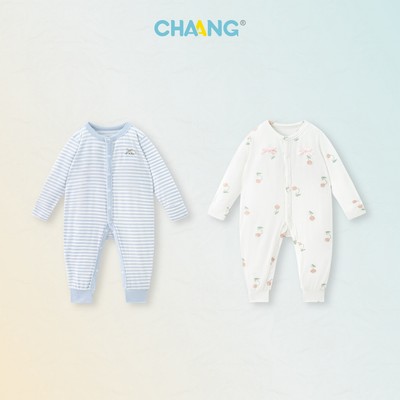 [CHAANG 0-6M] Tổng hợp Set body dài cúc giữa tích hợp bao tay/phụ kiện Tulip cho bé sơ sinh