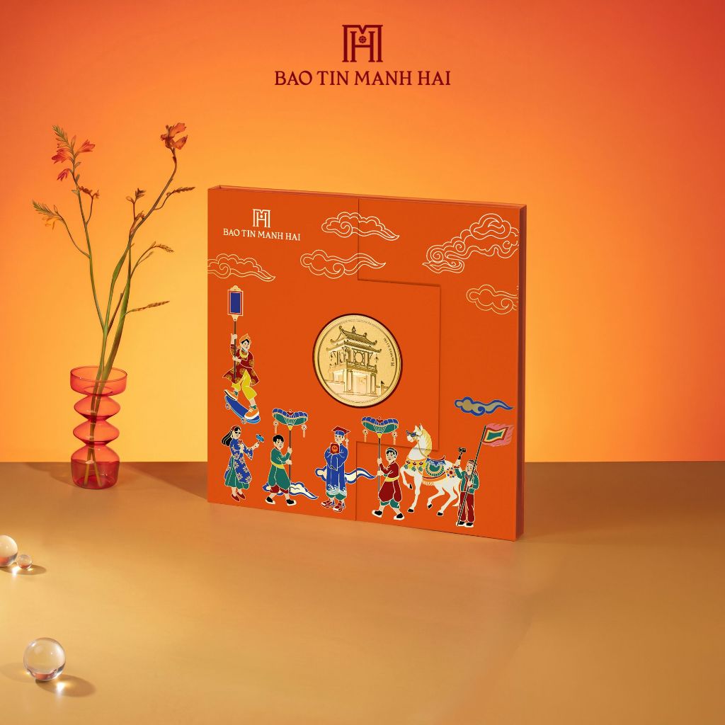 Đồng vàng 24K Khuê Văn Các 0.1 chỉ tặng bao bì Vinh Quy Hiển Đạt, Kim Thư Vinh Hiển - Bảo Tín Mạnh Hải