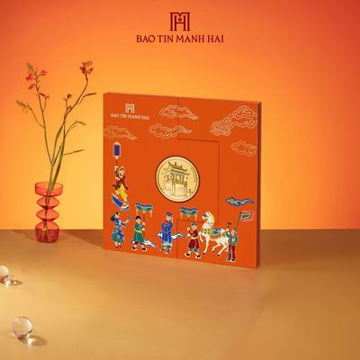 Đồng vàng 24K Khuê Văn Các 0.1 chỉ tặng bao bì Vinh Quy Hiển Đạt, Kim Thư Vinh Hiển - Bảo Tín Mạnh Hải