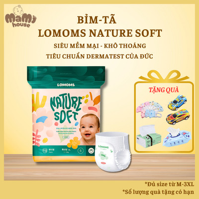 Tã/bỉm Lomoms Nature Soft Ngày và Đêm Premium Hàn Quốc đủ size từ 3 - 25kg