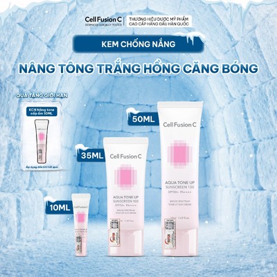 Kem Chống Nắng Nâng Tone Cấp Ẩm Cho Mọi Loại Da Cell Fusion C Aqua Tone Up Sunscreen 100 SPF 50+ PA++++