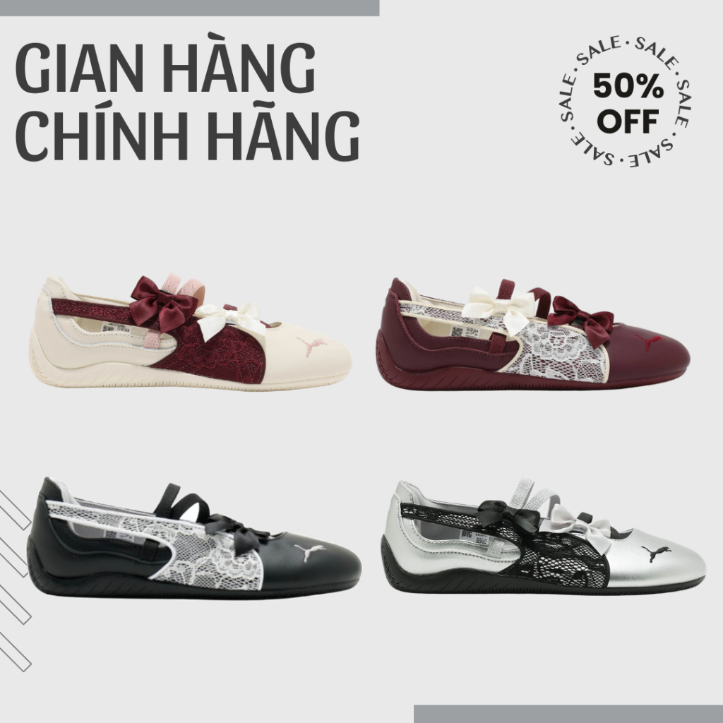 [ CHÍNH HÃNG ] Giày Puma Speedcat Ballet Lace Ruby. Giày Sneaker Puma Speedcat Ballet Full Màu