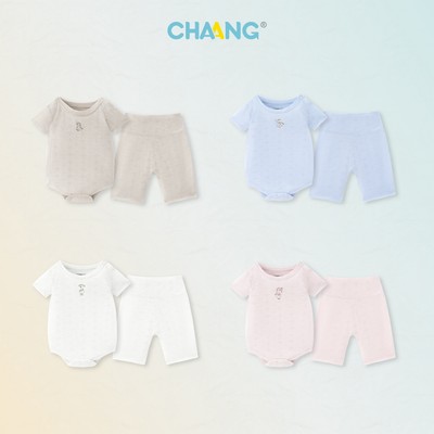 [CHAANG 3-9M] Bộ bodychip cộc cúc vai Friend cho bé gái và bé trai