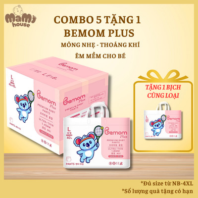 [ Mua 5 Tặng 1 ] Tã/Bỉm BEMOM Plus Hàn Quốc Dán/Quần Đủ Size từ NB đến 4XL