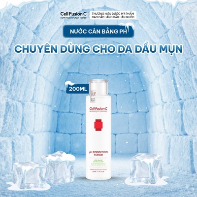 Toner Cân Bằng pH Kiểm Soát & Cải Thiện Da Dầu Mụn Cell Fusion C Tre.AC pH Condition Toner 200ml