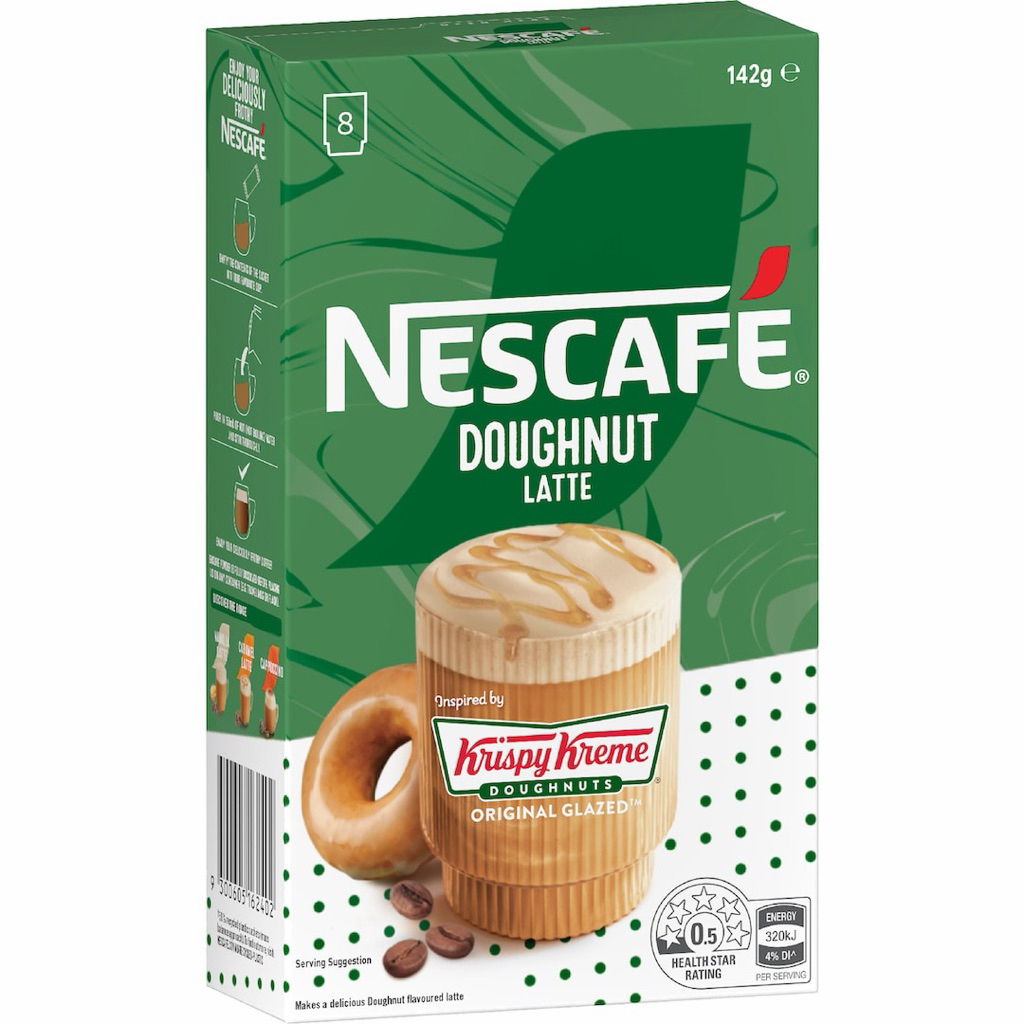 Nescafe vị bánh Donut Nescafe Krispy Kreme Doughnut Latte Sachets 8 gói