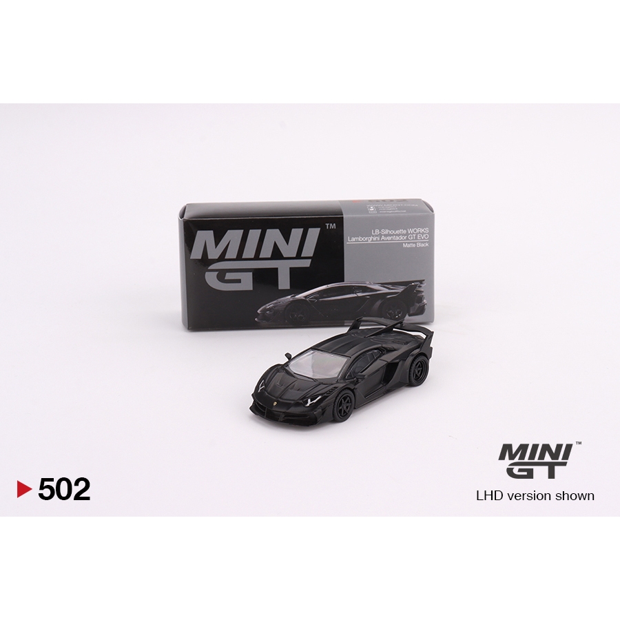 Mô hình 1:64 Mini GT MGT00502 Lamborghini LB-Silhouette WORKS Aventador GT EVO Matte Black LBWK