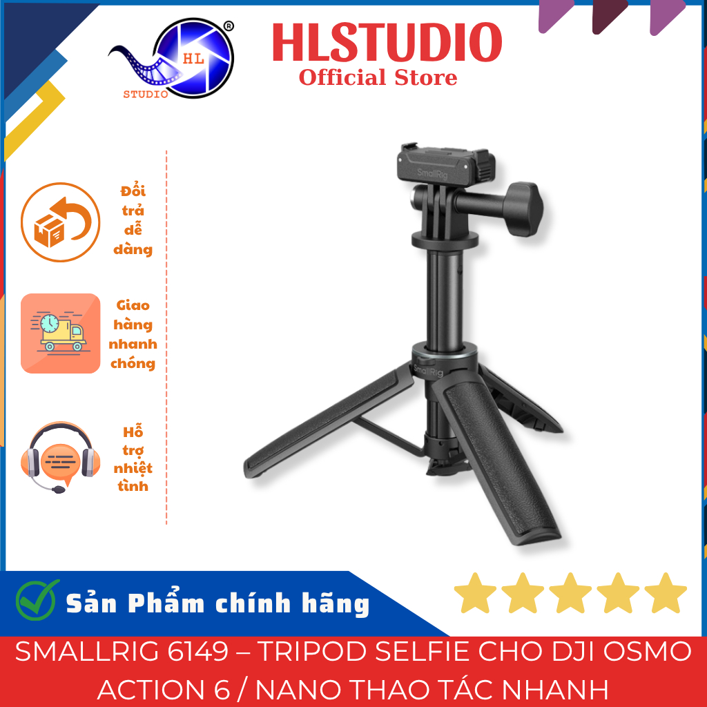 Chân Tripod Selfie SmallRig 6149 Cho DJI Osmo Action 6 /Nano Kéo Dài 30.5cm HL Studio