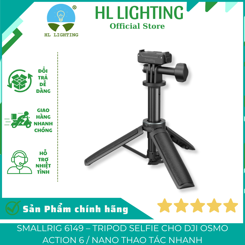 Chân Tripod Selfie SmallRig 6149 Cho DJI Osmo Action 6 /Nano Kéo Dài 30.5cm HL Lighting