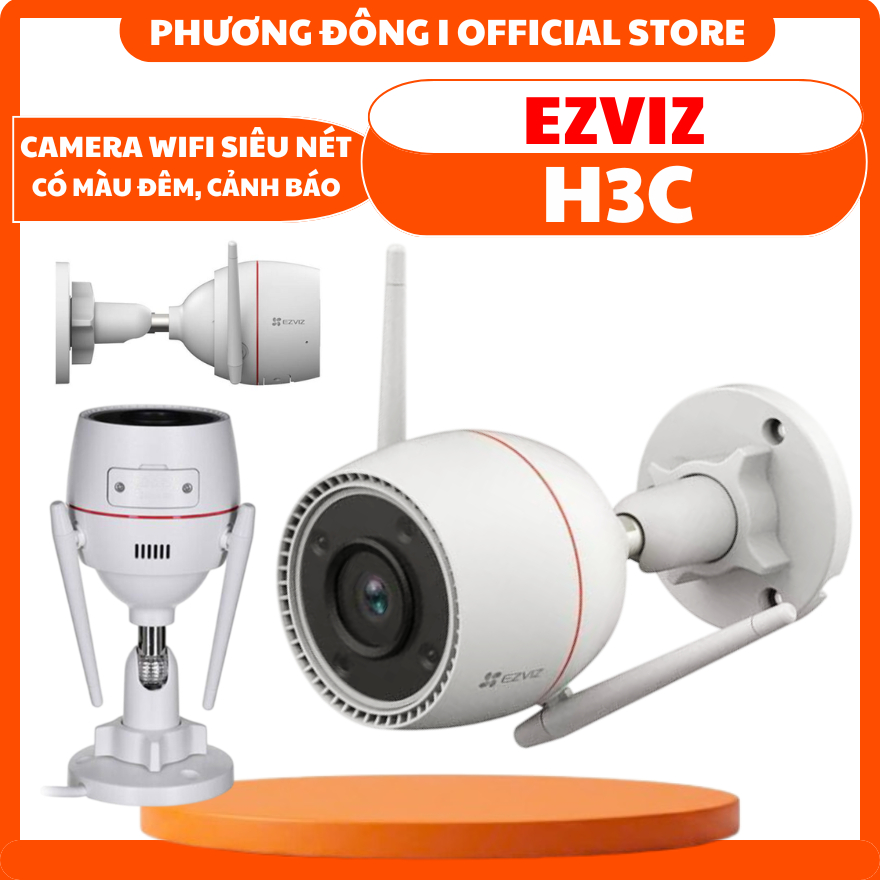 CAMERA IP WIFI NGOÀI TRỜI EZVIZ H3C 5MP 3K - CÓ MÀU, ĐÀM THOẠI 2 CHIỀU, PHÁT HIỆN DÁNG NGƯỜI, CẢNH B