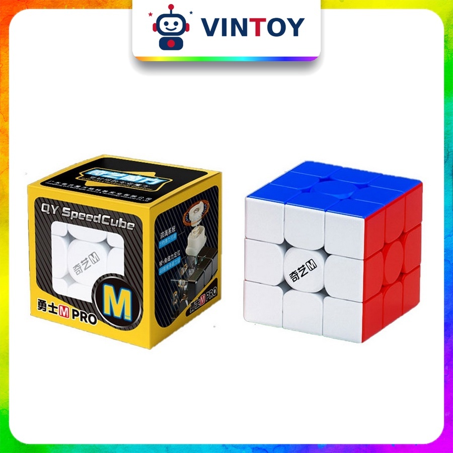 [QiYi] Rubik 3x3 QiYi Warrior M Pro 2025 Stickerless Rubic 3x3x3 Có Nam Châm Đồ Chơi Trí Tuệ Trẻ Em