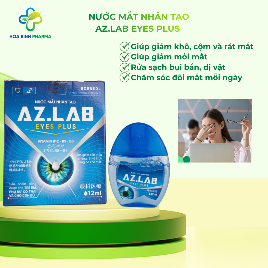 Nước Mắt Nhân Tạo AZ.LAB EYES PLUS 12ml – Dưỡng Ẩm, Làm Dịu Và Chăm Sóc Mắt