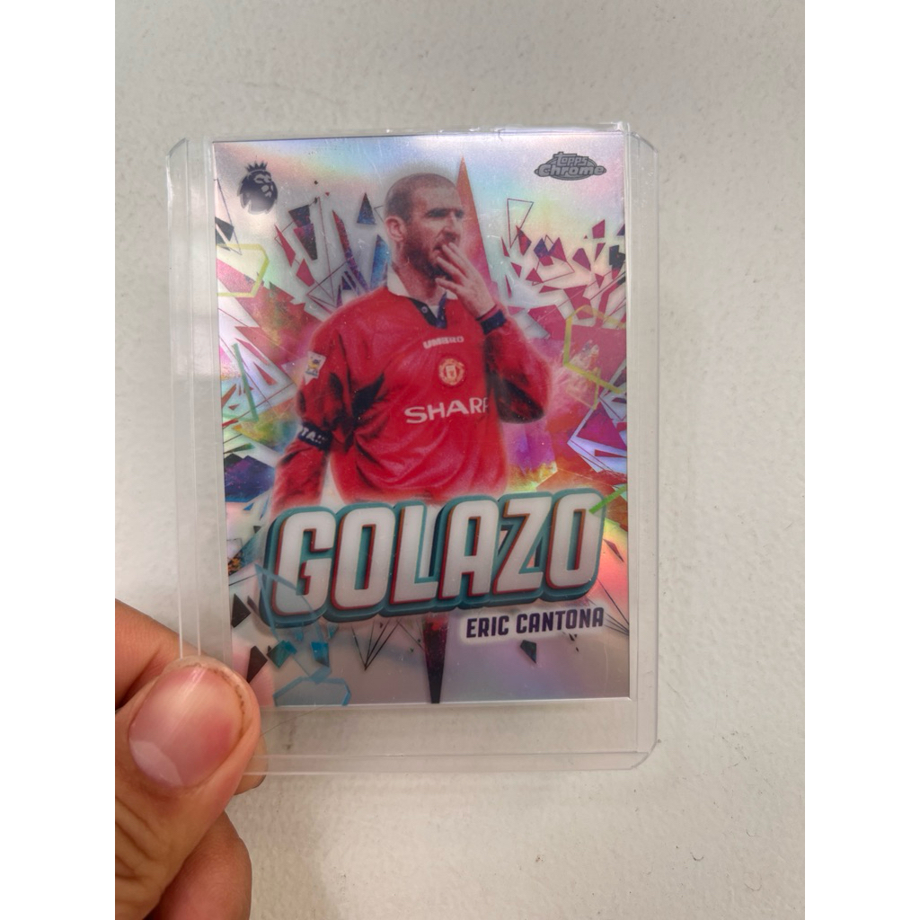 Thẻ cầu thủ Eric Cantona - Golazo - Topps Chrome Premier League - Manchester United