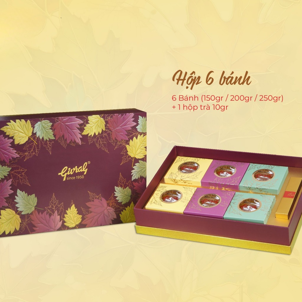 [Hộp 6 Bánh 150gr] Bánh Trung Thu Givral Trăng Yêu Thương 1